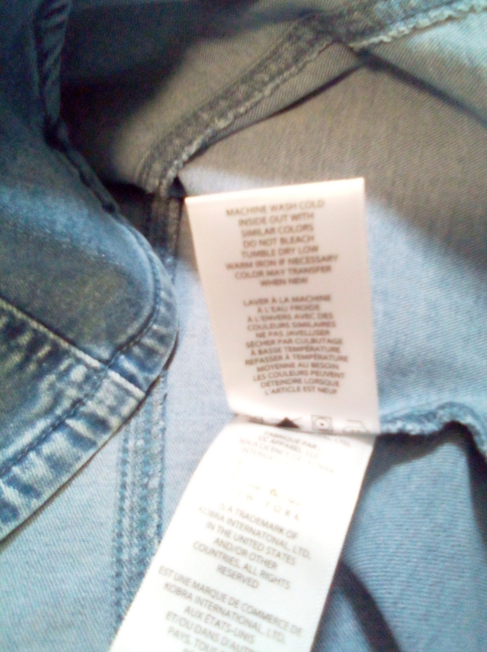Nicole Miller New York Medium Denim Vest Tie Front Sleeveless Top Medium Blue - Picture 6 of 10